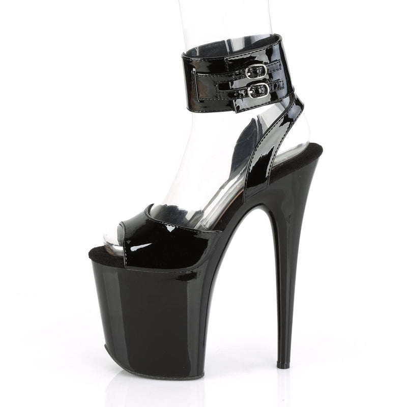 Pleaser FLAMINGO-891 Platform Sandal (Black Patent/Black)