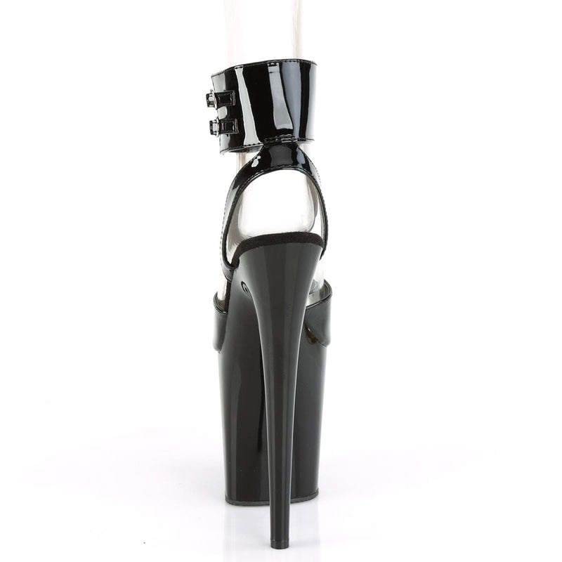 Pleaser FLAMINGO-891 Platform Sandal (Black Patent/Black)