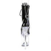 Pleaser FLASHDANCE-1020-8 Platform Ankle Boot (Black Patent/Clear)