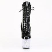 Pleaser FLASHDANCE-1020SPEC Platform Ankle Boot (Black/Clear)