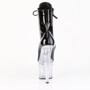 Pleaser FLASHDANCE-1020SPEC Platform Ankle Boot (Black/Clear)