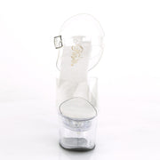 Pleaser FLASHDANCE-708 Platform Sandal (Clear/Clear)