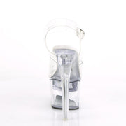 Pleaser FLASHDANCE-708 Platform Sandal (Clear/Clear)