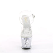 Pleaser FLASHDANCE-708SPEC Platform Sandal (Clear/Clear)