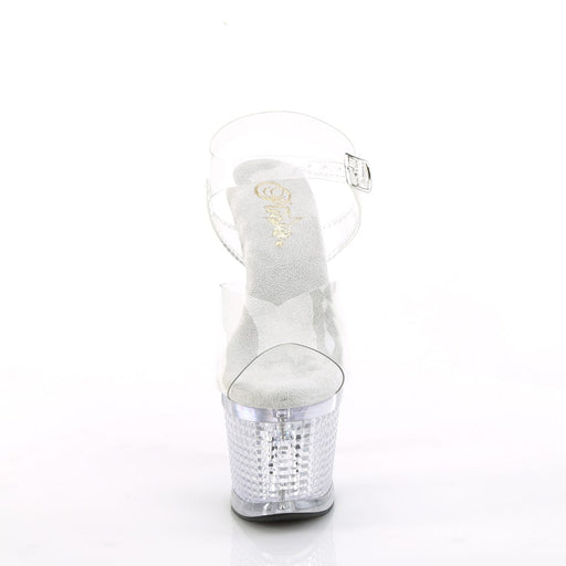 Pleaser FLASHDANCE-708SPEC Platform Sandal (Clear/Clear)