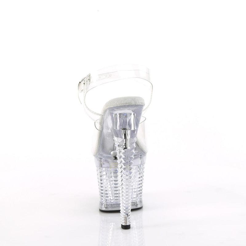Pleaser FLASHDANCE-708SPEC Platform Sandal (Clear/Clear)