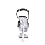 Pleaser FLASHDANCE-709 Platform Sandal (Black Patent/Clear)