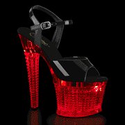 Pleaser FLASHDANCE-709SPEC Platform Sandal (Black/Clear)