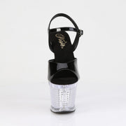 Pleaser FLASHDANCE-709SPEC Platform Sandal (Black/Clear)