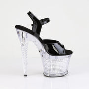 Pleaser FLASHDANCE-709SPEC Platform Sandal (Black/Clear)