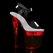 Pleaser FLASHDANCE-808 Platform Sandal (Clear/Clear)