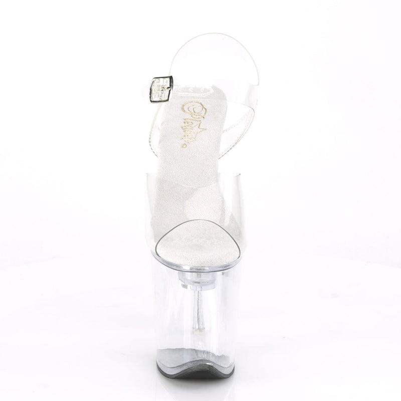 Pleaser FLASHDANCE-808 Platform Sandal (Clear/Clear)