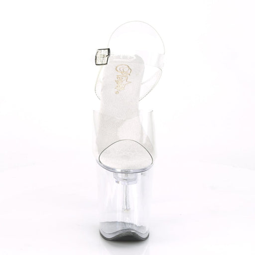 Pleaser FLASHDANCE-808 Platform Sandal (Clear/Clear)