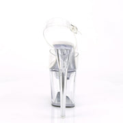 Pleaser FLASHDANCE-808 Platform Sandal (Clear/Clear)
