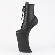 Pleaser FORBIDDEN-1020 Platform Ankle Boot (Black Faux Leather/Black Matte)
