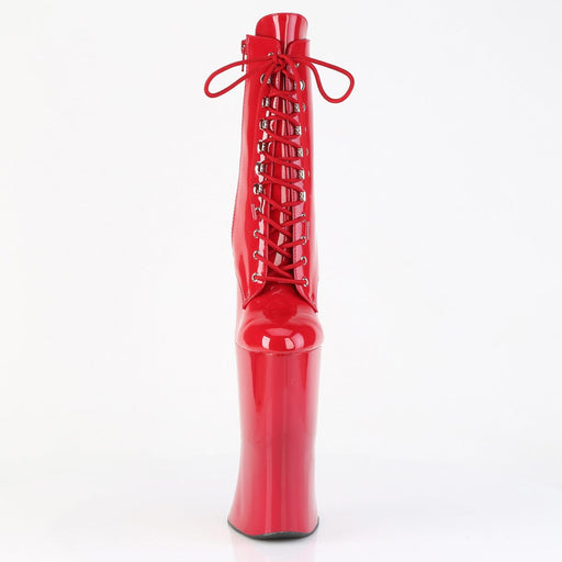 Pleaser FORBIDDEN-1020 Platform Ankle Boot (Red Patent/Red)