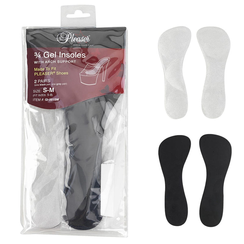Pleaser Gel Insoles with Arch Support (2 Pairs) S/M (Sizes 5–8)