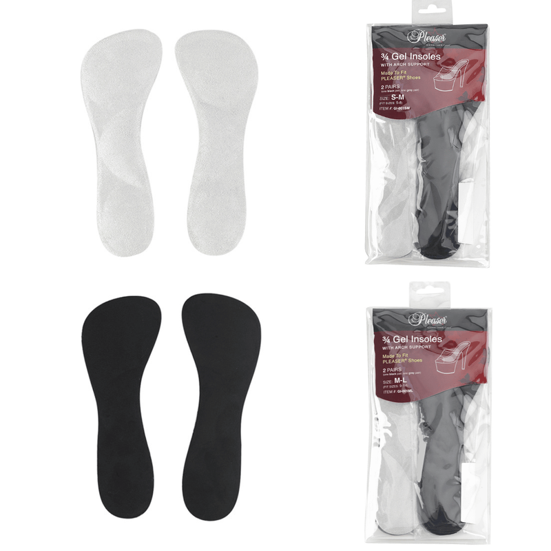 Pleaser Gel Insoles with Arch Support (2 Pairs)