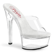 Pleaser GLEAM-601 Platform Slide (Clear/Clear) 5