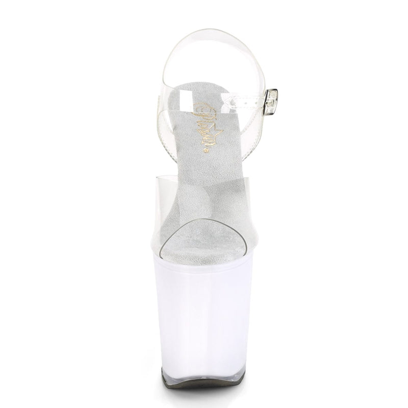 Pleaser ILLUMINATOR-808 Platform Sandal (Clear/White Glow)