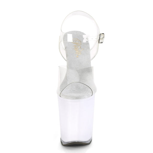 Pleaser ILLUMINATOR-808 Platform Sandal (Clear/White Glow)