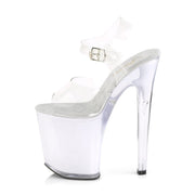Pleaser ILLUMINATOR-808 Platform Sandal (Clear/White Glow)