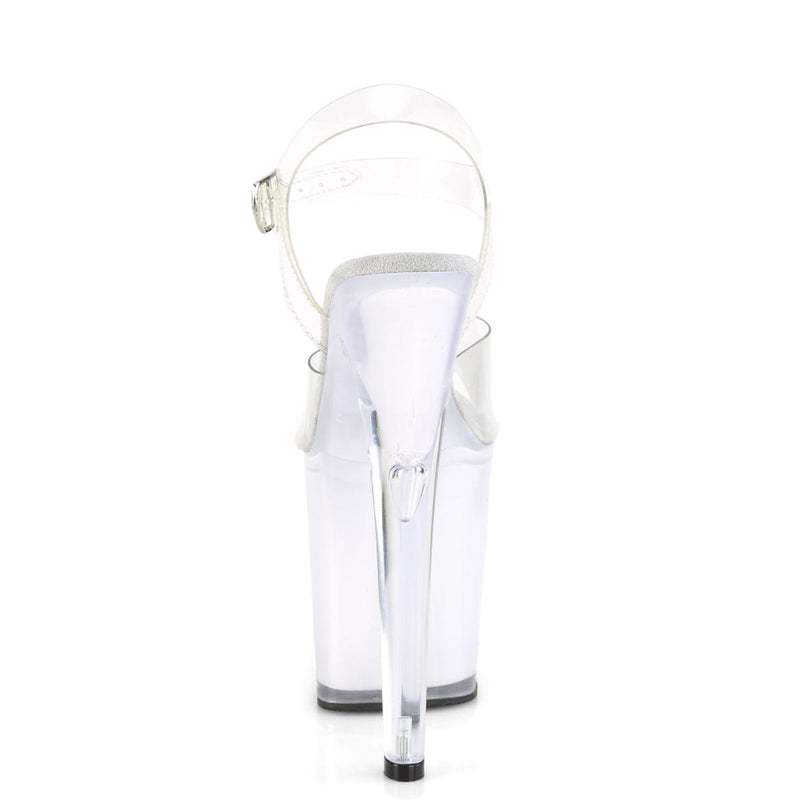 Pleaser ILLUMINATOR-808 Platform Sandal (Clear/White Glow)