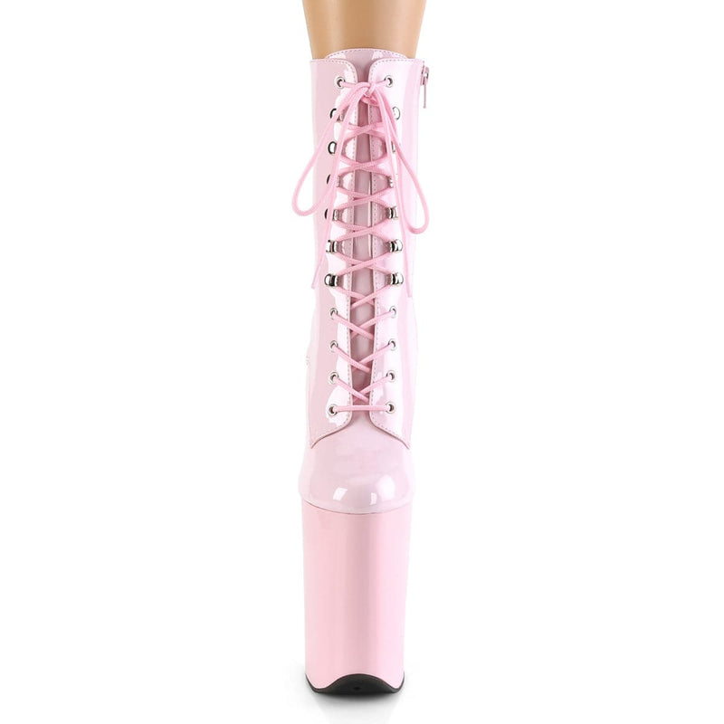 Pleaser INFINITY-1020 Platform Ankle Boot (Baby Pink Patent/Baby Pink)