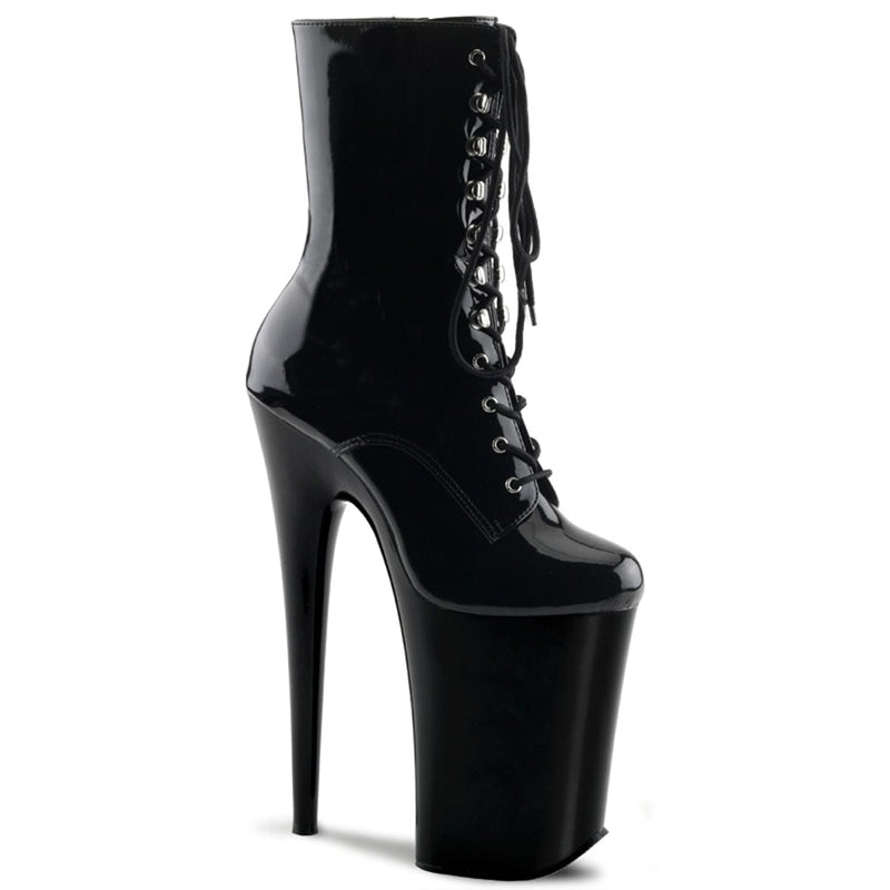 Pleaser INFINITY-1020 Platform Ankle Boot (Black/Black)
