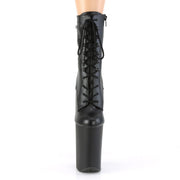 Pleaser INFINITY-1020PK Platform Ankle Boot (Black Faux Leather/Black Matte)
