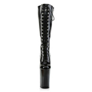 Pleaser INFINITY-2020 Platform Knee High Boot (Black Patent/Black)