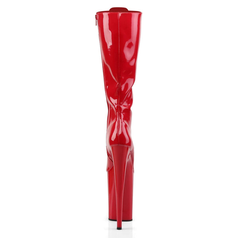 Pleaser INFINITY-2020 Platform Knee High Boot (Red Patent/Red)