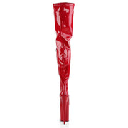 Pleaser INFINITY-4000 Platform Crotch High Boot (Red Stretch Patent/Red)
