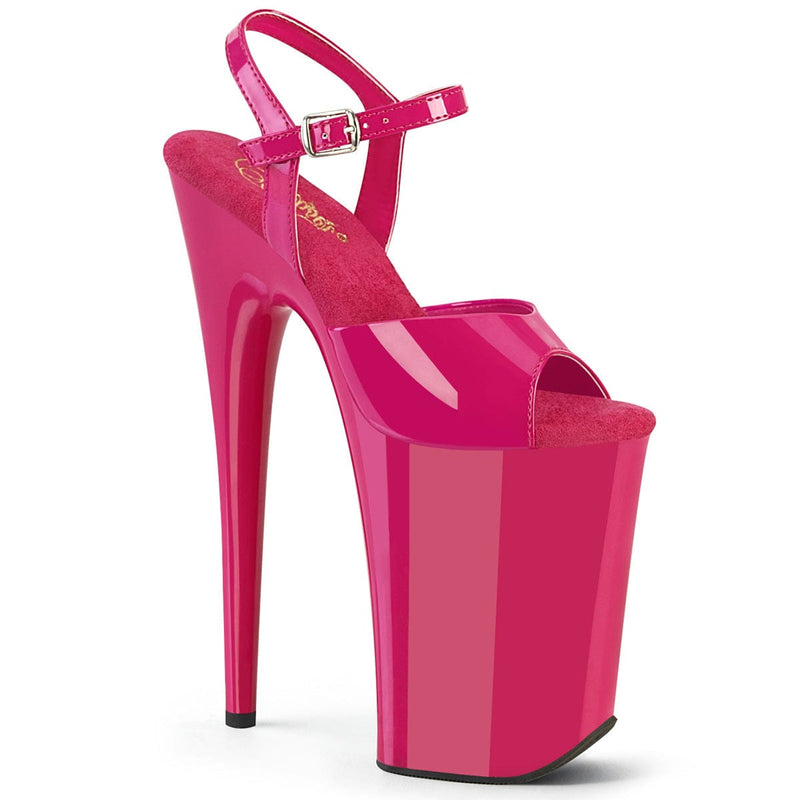 Pleaser INFINITY-909 Platform Sandal (Hot Pink Patent/Hot Pink)