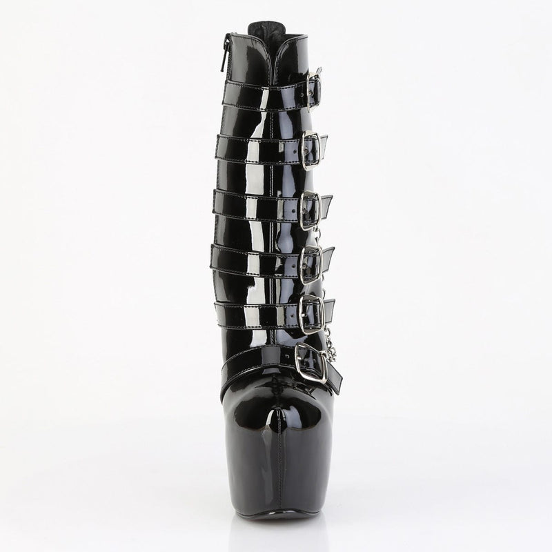 Pleaser JUBILANT-1015 Platform Ankle Boot (Black Patent)
