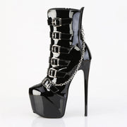 Pleaser JUBILANT-1015 Platform Ankle Boot (Black Patent)