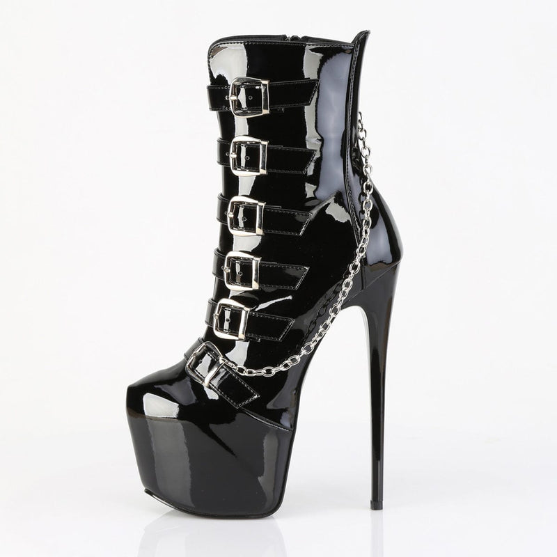 Pleaser JUBILANT-1015 Platform Ankle Boot (Black Patent)