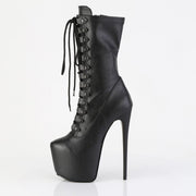 Pleaser JUBILANT-1048 Platform Mid-Calf Boot (Black Stretch Faux Leather)