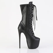 Pleaser JUBILANT-1048 Platform Mid-Calf Boot (Black Stretch Faux Leather)