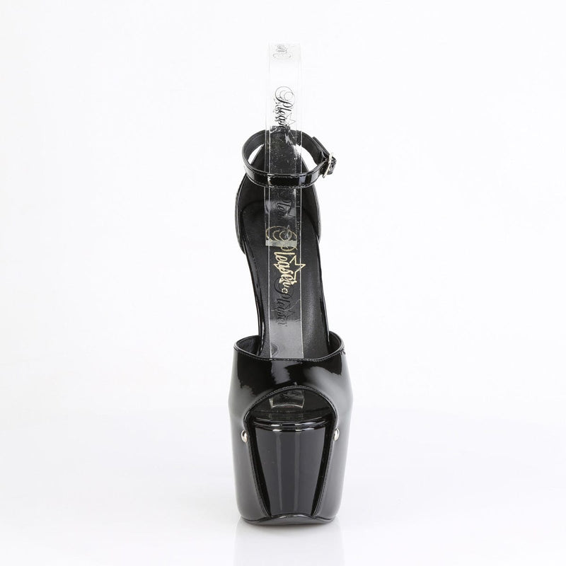 Pleaser JUBILANT-15 Platform Sandal (Black Patent)
