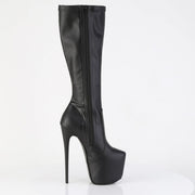 Pleaser JUBILANT-2000 Platform Knee High Boot (Black Stretch Faux Leather)