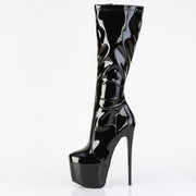 Pleaser JUBILANT-2000 Platform Knee High Boot (Black Stretch Patent)