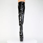 Pleaser JUBILANT-3006 Platform Thigh High Boot (Black Stretch Patent)