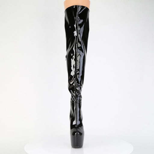 Pleaser JUBILANT-3006 Platform Thigh High Boot (Black Stretch Patent)