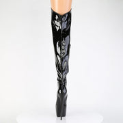 Pleaser JUBILANT-3006 Platform Thigh High Boot (Black Stretch Patent)