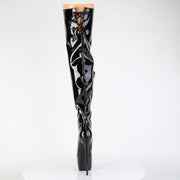 Pleaser JUBILANT-3007 Platform Thigh High Boot (Black Stretch Patent)
