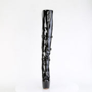 Pleaser JUBILANT-3018 Platform Knee High Boot (Black Stretch Patent)