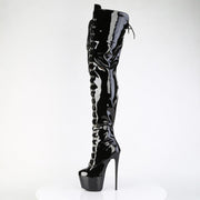 Pleaser JUBILANT-4012 Platform Crotch High Boot (Black Stretch Patent)