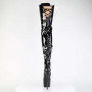 Pleaser JUBILANT-4012 Platform Crotch High Boot (Black Stretch Patent)