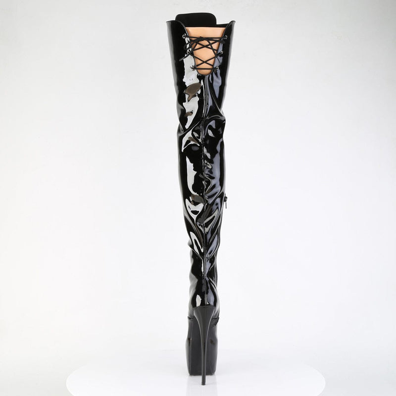 Pleaser JUBILANT-4012 Platform Crotch High Boot (Black Stretch Patent)